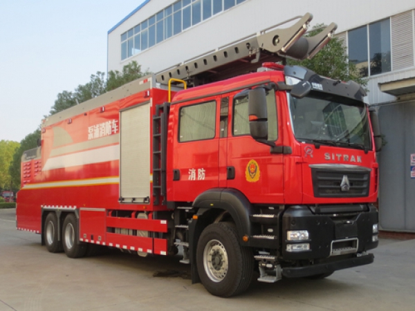 重汽泵浦消防車(chē)(遠(yuǎn)程供水+水帶敷設(shè))
